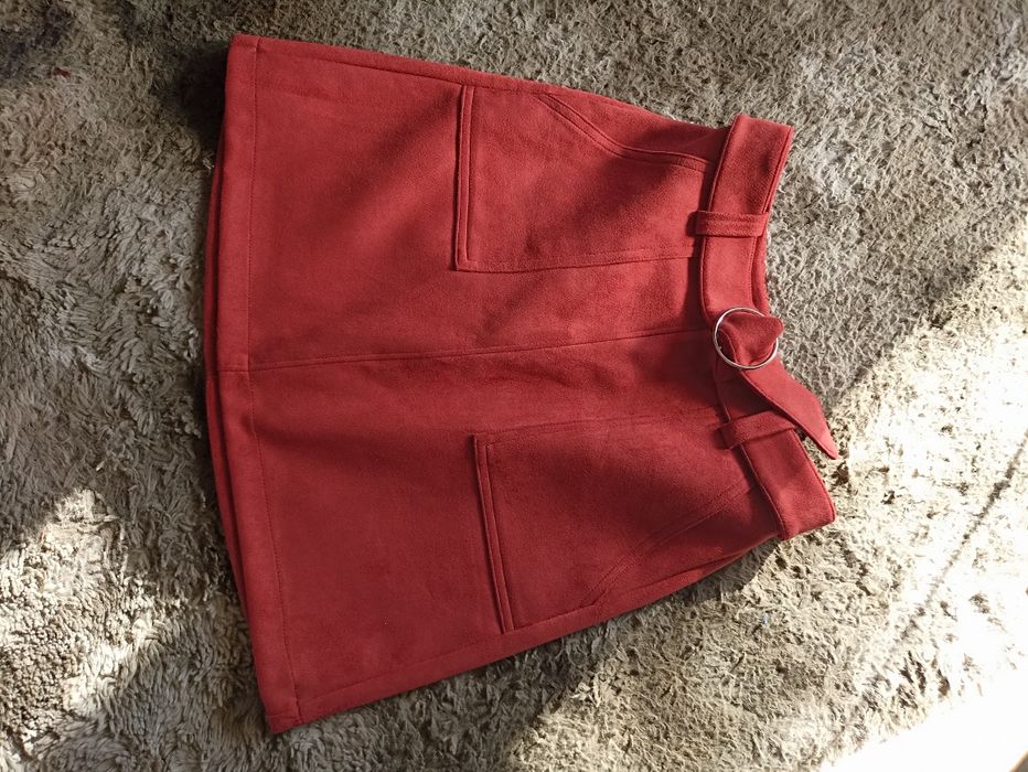 Spódnica mini zamszowa