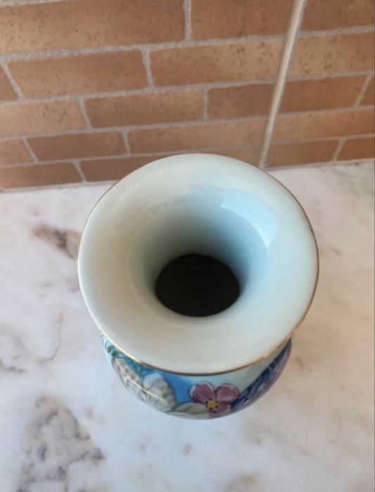 Jarra Decorativa em Porcelana com Pintura Floral
