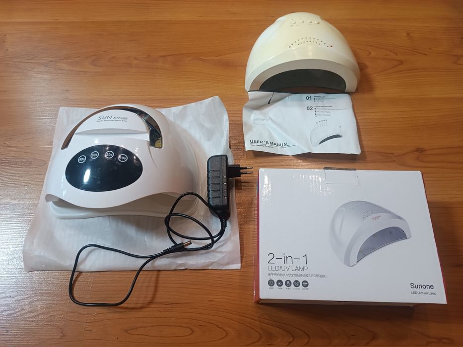 Два набора:Профессиональная лампа UV/LED Sun X17, Лампа  SunOne Uv/led