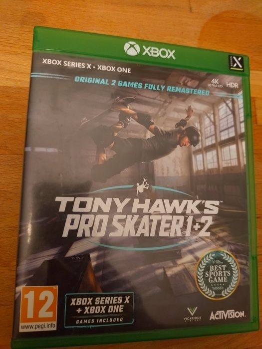 tony hawk's pro skater 1 + 2 xbox