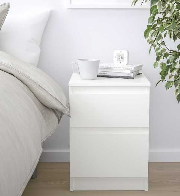 Conjunto 2 mesas cabeceira IKEA KULLEN cor branca