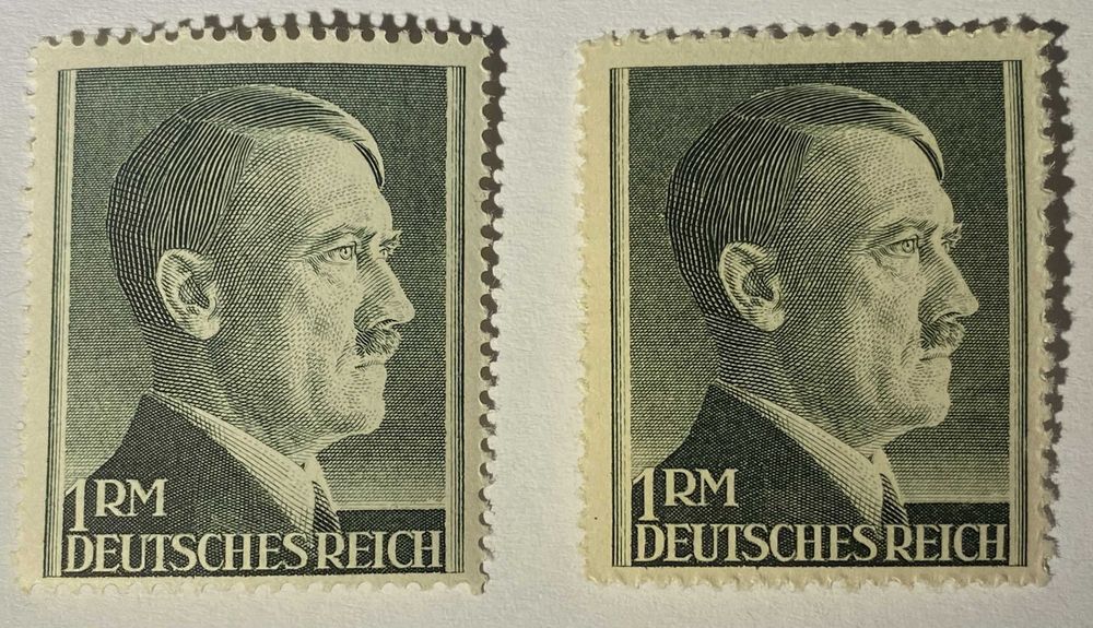 Znaczki III Rzesza niemiecka Portret A. Hitlera na siatkowanym tle P.3