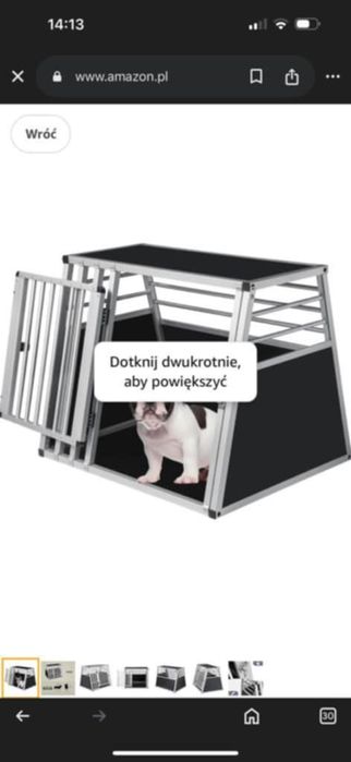 Aluminiowa skrzynia transportowa dla psa 96,5. ×74,5 × 13 pisać na pri