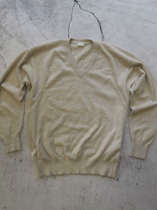 Sweter kaszmirowy męski w serek XL