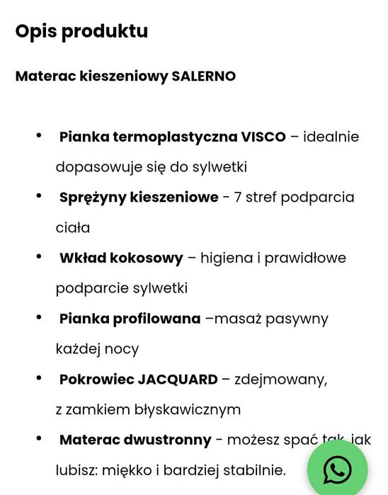 Nowy Materac 140x200