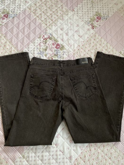 Czarne jeansy z efektem sprania S 36 angels basic mom jeans boyfriend