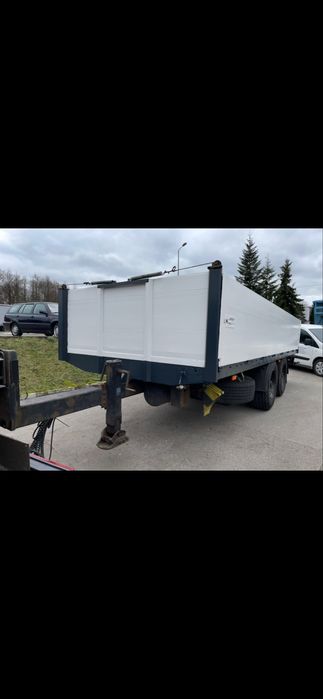 Przyczepa ciężarowa, tandem, budowlanka.