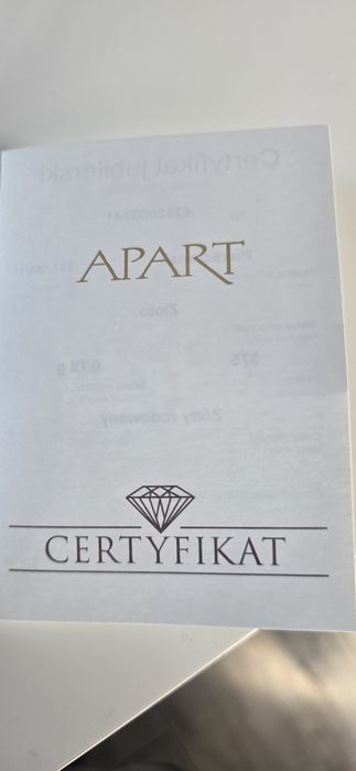 Apart złoty pierścionek Diamenty
