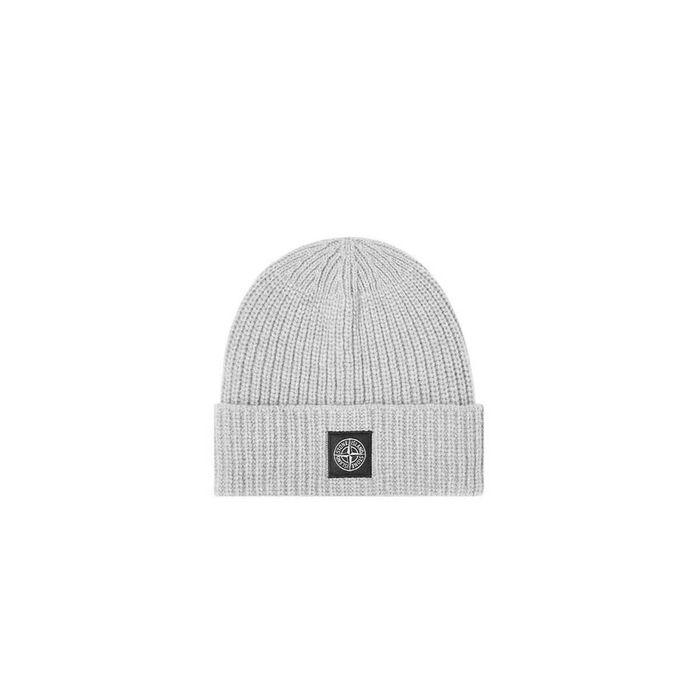Шапка STONE ISLAND N10B5 Wool-Knit Beanie Hat Light Grey SI0112-LGY