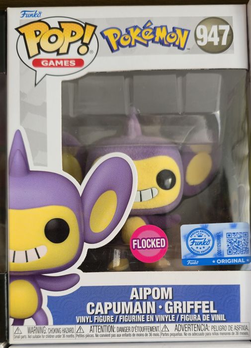 Funko pop Pokemon Aipom Flocked 947