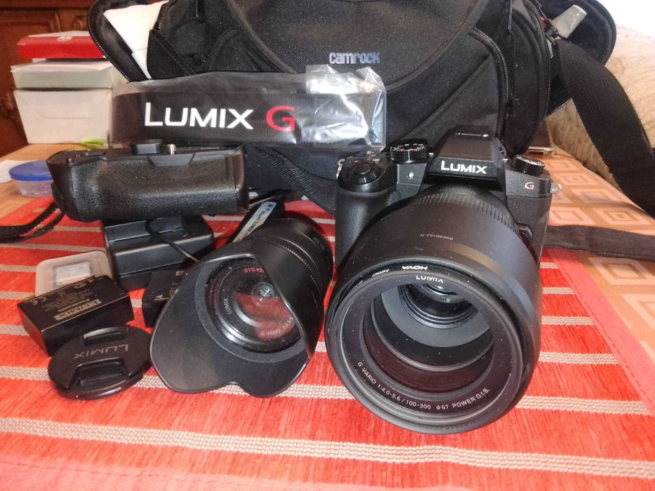Lumix g80 +lumin100-300 dodatki + obiektyw 14