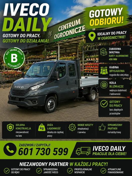 Iveco Daily  35C16D Doka ze skrzynią , ekspozycyjne