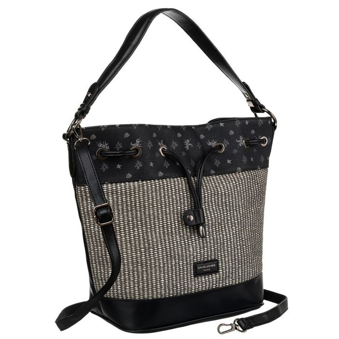 stylowa torebka worek z ozdobnym panelem - david jones