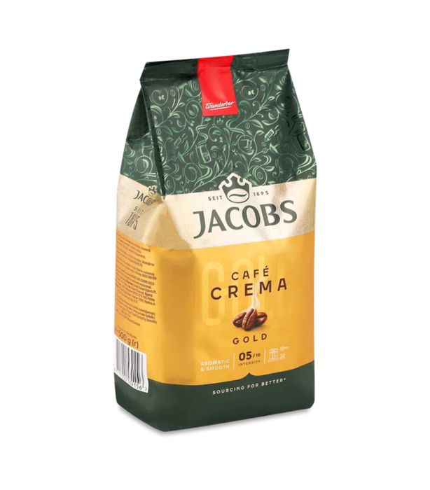 Jacobs Cafe Crema Gold кава зернова кофе зерновой