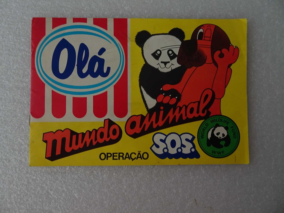 Caderneta gelados Olá Mundo Animal Operação S.O.S.  (faltam 10 cromos)