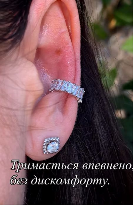 Сережки кафи кафа Cрібло 925 проби Нова з фіанітами