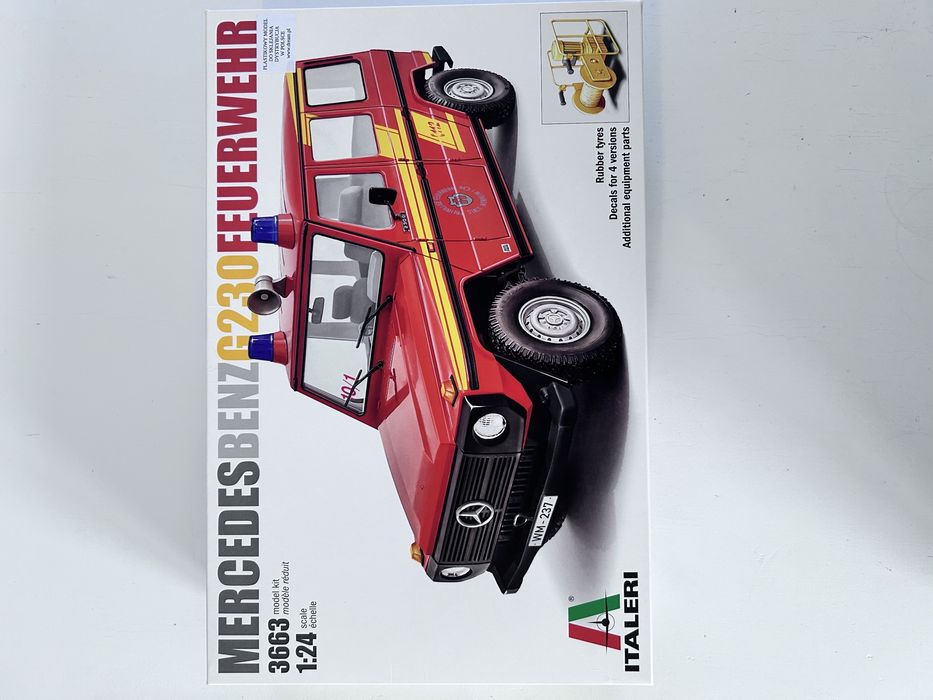 Samochód Straż pożarna Mercedes Benz G230 model Italeri 3663