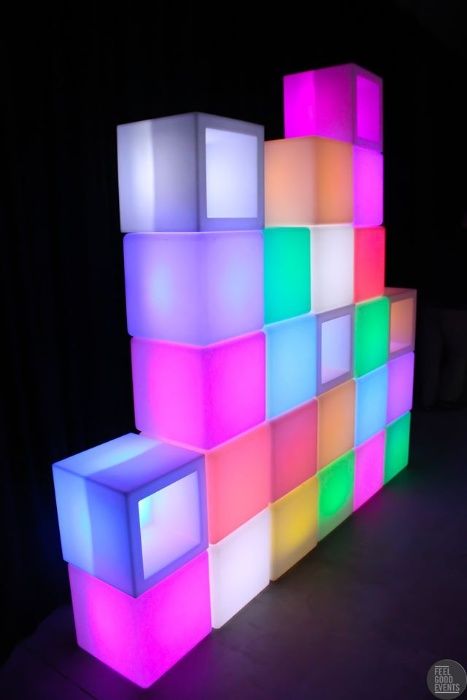 Mesas vasos balcões led