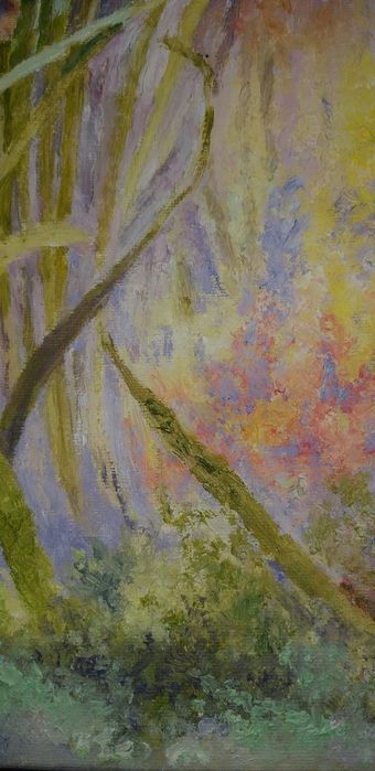 Narcyzy z mojego ogródka/ obraz olejny ręcznie malowany 30 /40cm 40