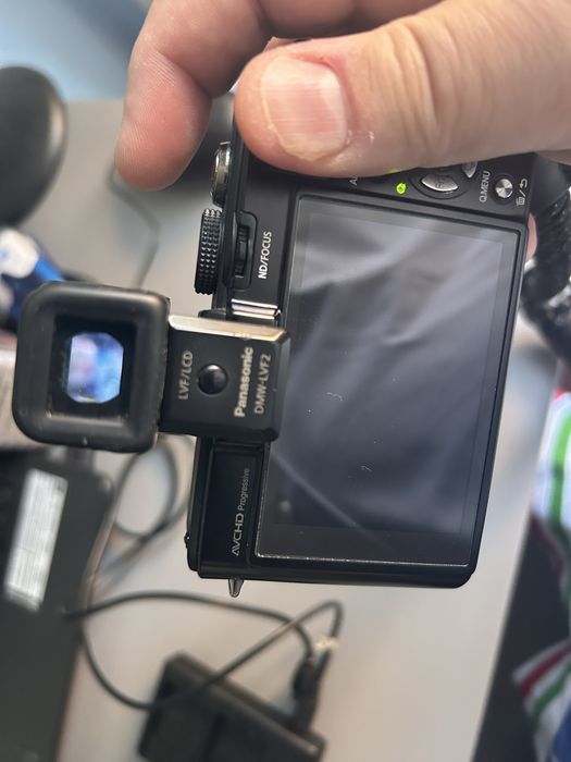 Panasonic DMC LX7 com DMW LVF2 e vários acessórios