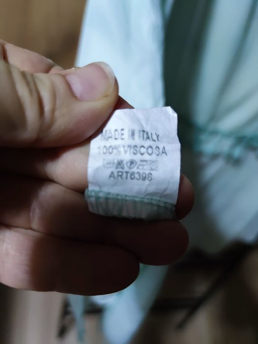 Bluzka tunika wiskoza miętowa  boho falbana