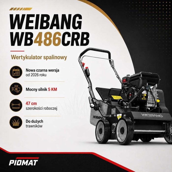 Weibang WB486CRB wertykulator Briggs 5 KM 47 cm 28 noży