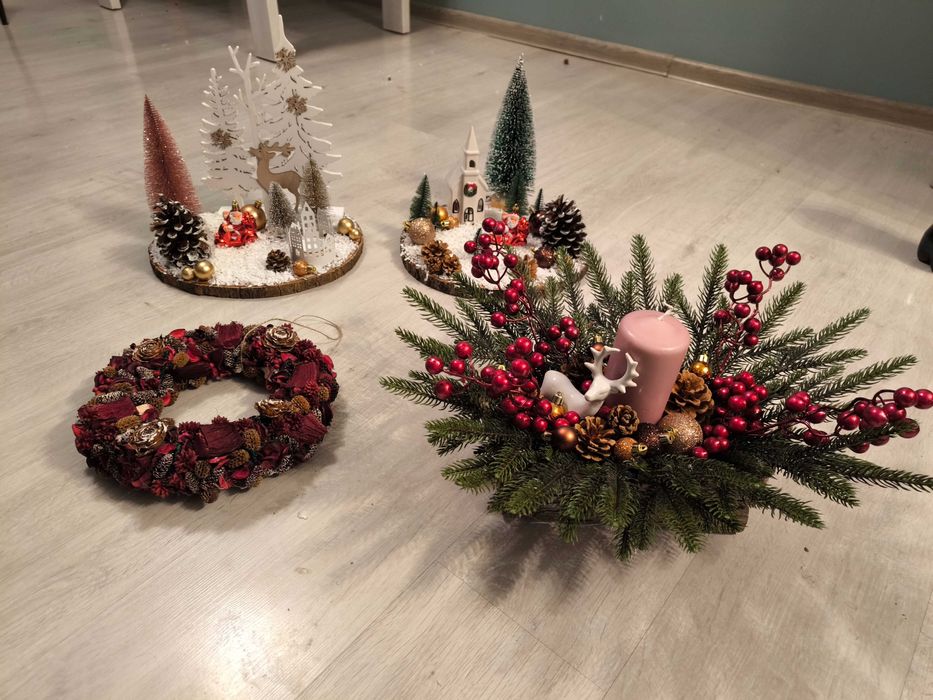 Stroik świąteczny wianek na święta Boże Narodzenie