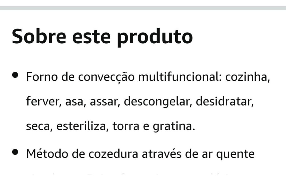 Forno de convecção doméstico