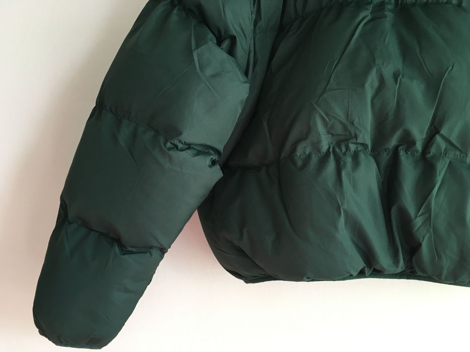 Kurtka ciemnozielona z kapturem bardzo ciepła puchowa plus size Asos