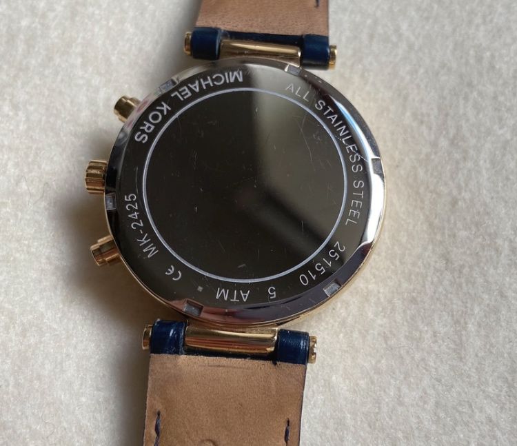 Relógio Michael Kors Sawer MK - 2425 (Azul e Dourado) - Original, Pouco Uso