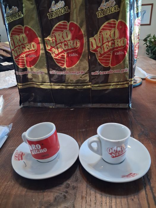 Chávenas de café Ouro Negro + Saco