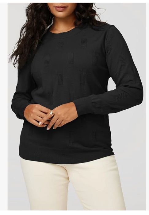 Sweter damski z okrągłym dekoltem, czarny, rozm. XL TRENDIMAX