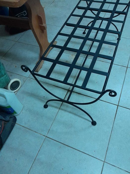 Banca de quarto em metal, estilo vintage