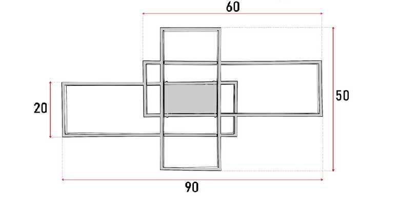 Lampa ledlux 90W czarna