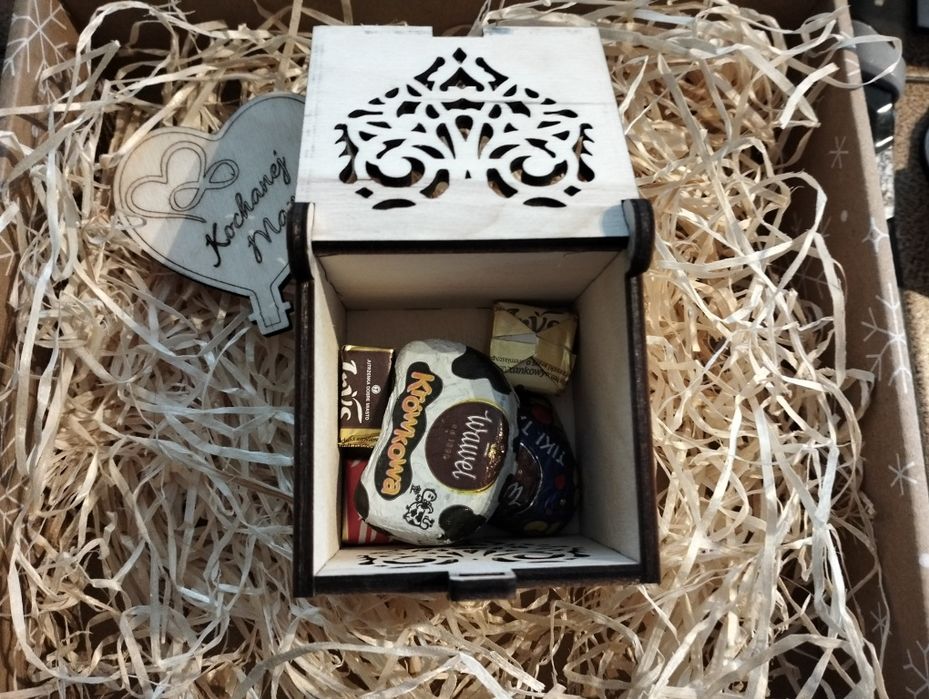 Dzień Matki pudełko pudełeczko sklejka vintage retro