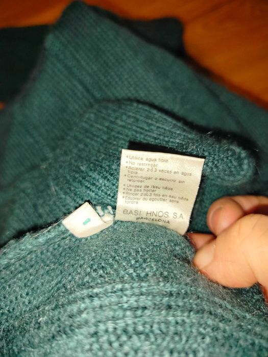 Sweter Lacoste wełna moher akryl L