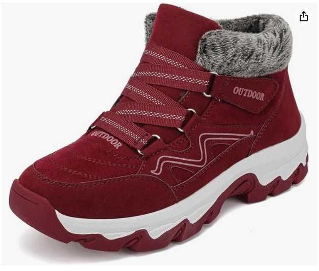 Damskie, antypoślizgowe buty zimowe rozmiar 41, kolor czarwony VTASQ