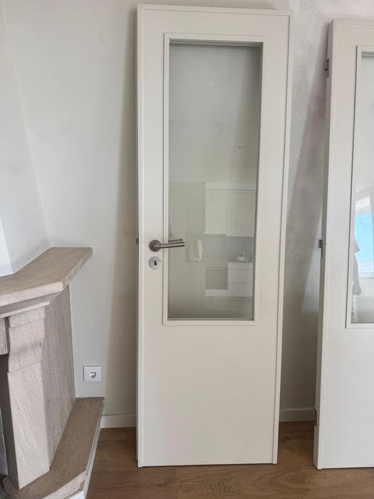 Portas Lacadas Brancas com vidro