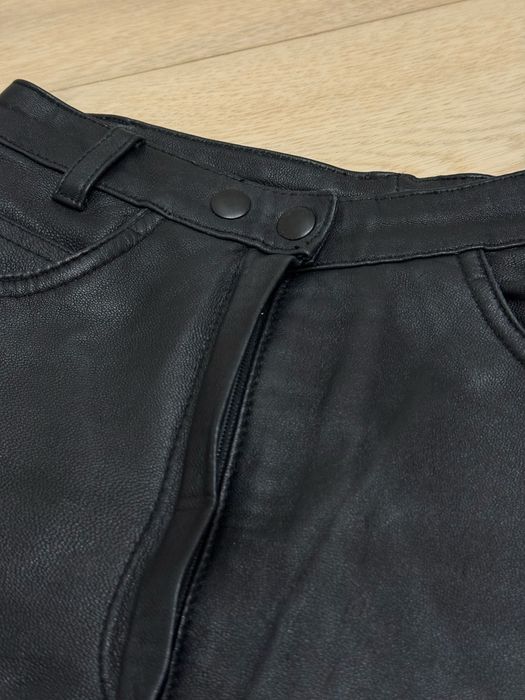 100% натуральные кожаные брюки ручной работы в отличном состоянии