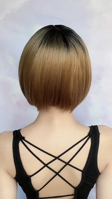 Peruka damska bob ombre blond