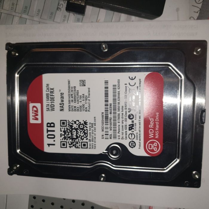 Dysk HDD WD RED WD10EFRX 1TB SATA3 64MB Nasware 3.5