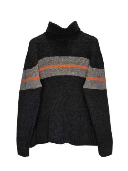 Sweter CBC Golf Wełniany Wełna Czarny Zimowy Gruby M