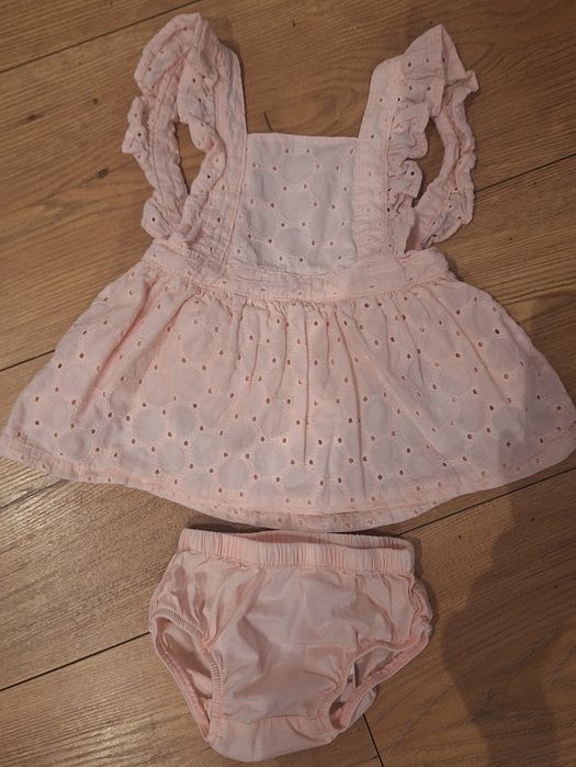 Ogrodniczka haft ngielski + majteczki 3m