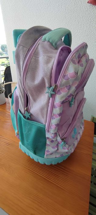 Mochila escolar menina sereia