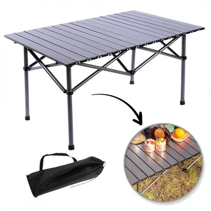 Składany stół cateringowy turystyczny piknikowy 95 x 56 x 50 cm SC09SZ