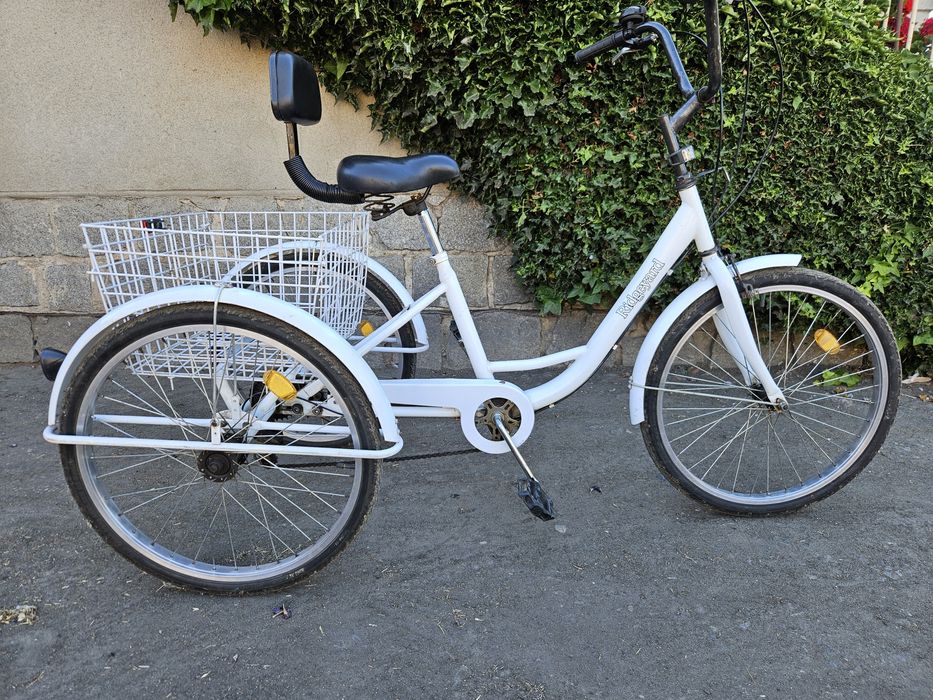 Rower trzykołowy trójkołowy Ridgeyard 24 biały