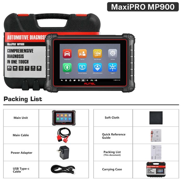 Autel MaxiPRO MP900E Máquina Diagnostico OBD Profissional (NOVO)