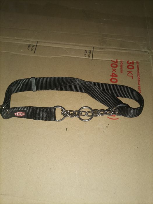 Нашийник Trixie Premium з ланцюжком L-XL 45-70 см 25 мм Чорний