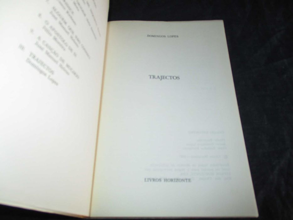 Livro Trajectos Domingos Lopes 1987