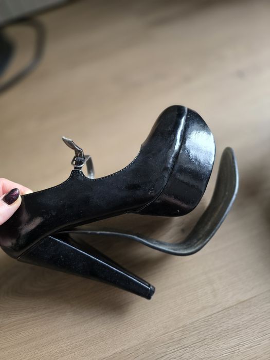 Szpilki lakierowane, unikat, burleska 13cm, rozmiar39
